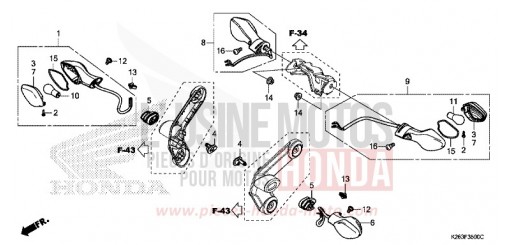 BLINKER (E,ED,F,KO) MSX125E de 2014